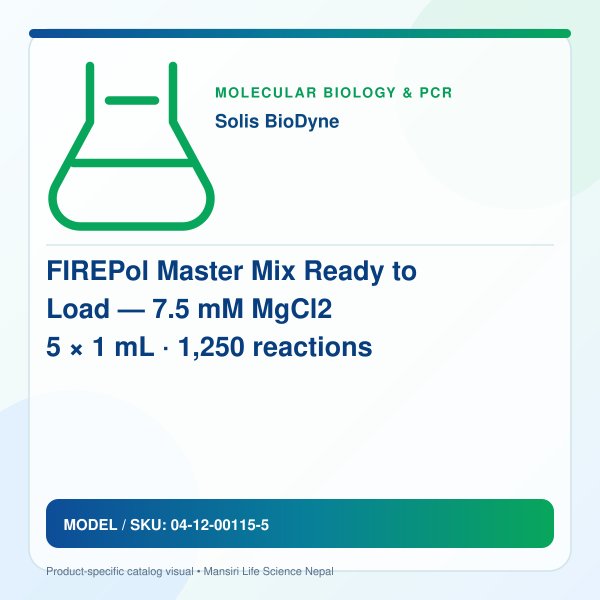 Solis BioDyne FIREPol Master Mix Ready to Load, 7.5 mM MgCl2 — 5 × 1 mL 04-12-00115-5 in Nepal